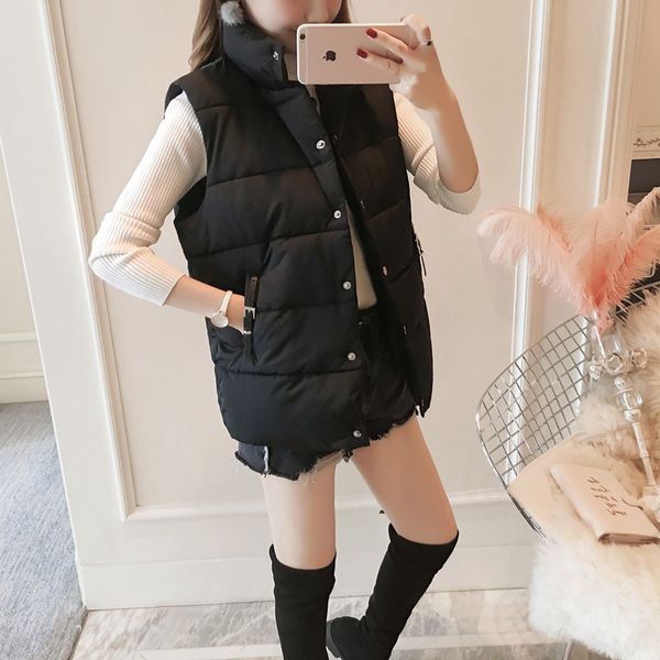 winter warm thicken vest cotton coat women 2018 slim outerwear parkas fashion jacket for woman black and white coats vests, Black;white
winter warm thicken vest cotton coat women 2018 slim outerwear parkas fashion jacket for woman black and white coats vests, Black;white