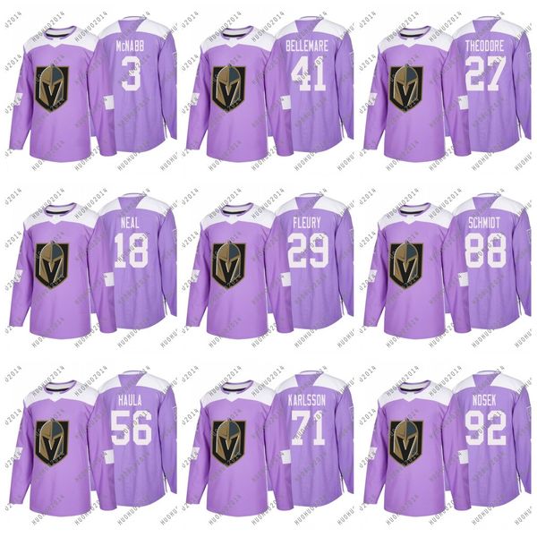 2018 Purple Hockey Fights Cancer Practice Vegas Golden Knights James Neal Fleury Subban Haula Marchessault Schmidt Stoner Karlsson Jerseys
2018 Purple Hockey Fights Cancer Practice Vegas Golden Knights James Neal Fleury Subban Haula Marchessault Schmidt Stoner Karlsson Jerseys