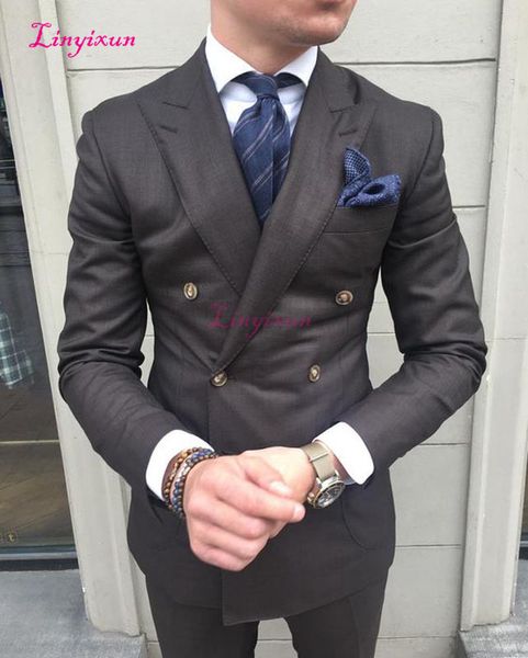 linyixun tailored made men suits charcoal grey double breasted slim fit wedding suits 2 pieces tuxedo terno blazer masculino, White;black
linyixun tailored made men suits charcoal grey double breasted slim fit wedding suits 2 pieces tuxedo terno blazer masculino, White;black