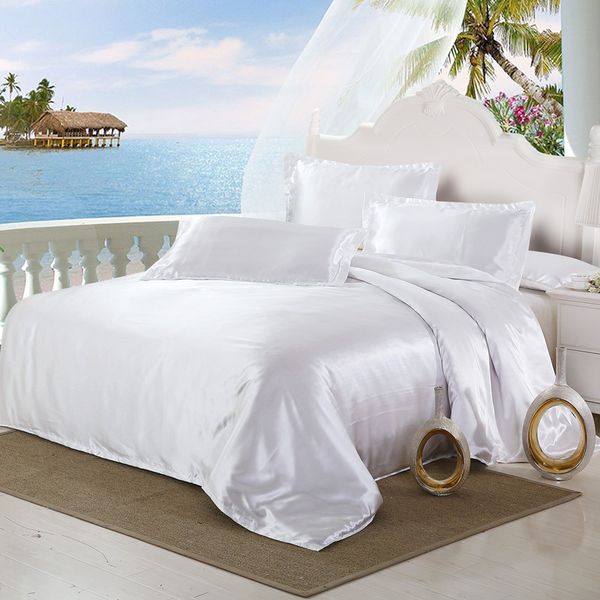 pure satin silk bedding set 4pcs full king size bed sheet set solid cover duvet cover sheet silky pillowcas
pure satin silk bedding set 4pcs full king size bed sheet set solid cover duvet cover sheet silky pillowcas