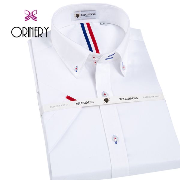orinery summer style short sleeve mens dress shirt 100% cotton solid inner striped shirt fashion white social, White;black
orinery summer style short sleeve mens dress shirt 100% cotton solid inner striped shirt fashion white social, White;black