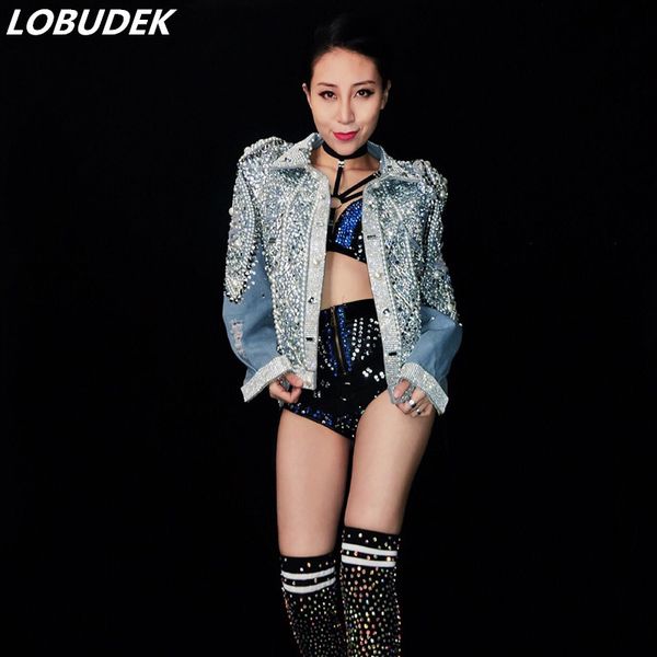 female colorized fish scale sequins jumpsuit nightclub dj singer ds costumes bar leading dancer stage performance rompers, Black;brown
female colorized fish scale sequins jumpsuit nightclub dj singer ds costumes bar leading dancer stage performance rompers, Black;brown