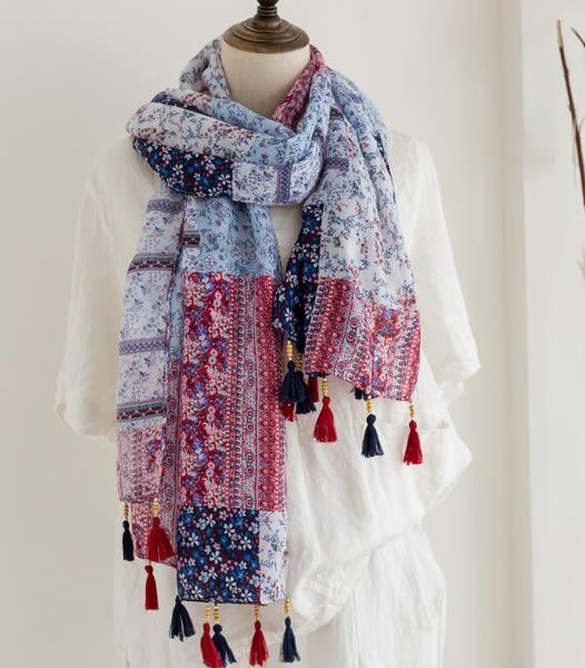 women little floral printed beads tassel scarf cotton scarf shawls wraps hijabs 10pcs/lot, Blue;gray
women little floral printed beads tassel scarf cotton scarf shawls wraps hijabs 10pcs/lot, Blue;gray