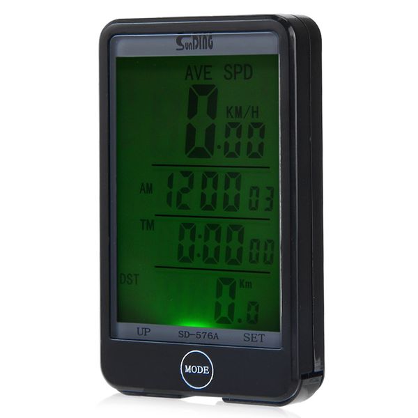 

sd - 576a waterproof auto light mode touch wired bicycle computer speedometer with lcd backlight portable, durable and convenient