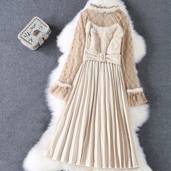 2018 autumn winter elegant lace dress suit women flare sleeve slim pleated dress long mid-calf club party dresses casual spring, White;black
2018 autumn winter elegant lace dress suit women flare sleeve slim pleated dress long mid-calf club party dresses casual spring, White;black