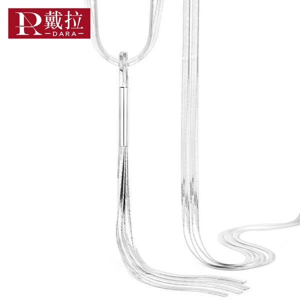 whole saledara new fashion women long chain necklace trendy silver plated and black gun plated tassel necklace for jewelry party gift m482
whole saledara new fashion women long chain necklace trendy silver plated and black gun plated tassel necklace for jewelry party gift m482