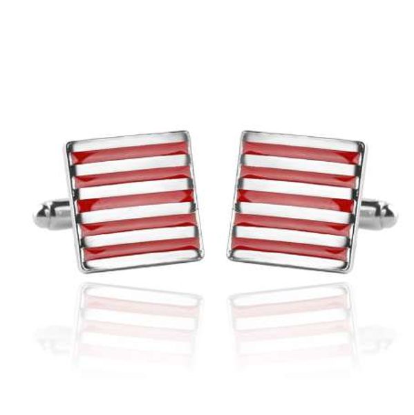 1 pair fashion black/red enamel stripe square silver cufflinks men wedding&bussiness style french shirt cuff links
1 pair fashion black/red enamel stripe square silver cufflinks men wedding&bussiness style french shirt cuff links