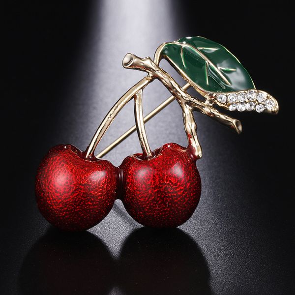Cute Lovely Green Leaves Cherry Brooch Red Drop Oil Corsage Daily Wear For Women Gift
Cute Lovely Green Leaves Cherry Brooch Red Drop Oil Corsage Daily Wear For Women Gift