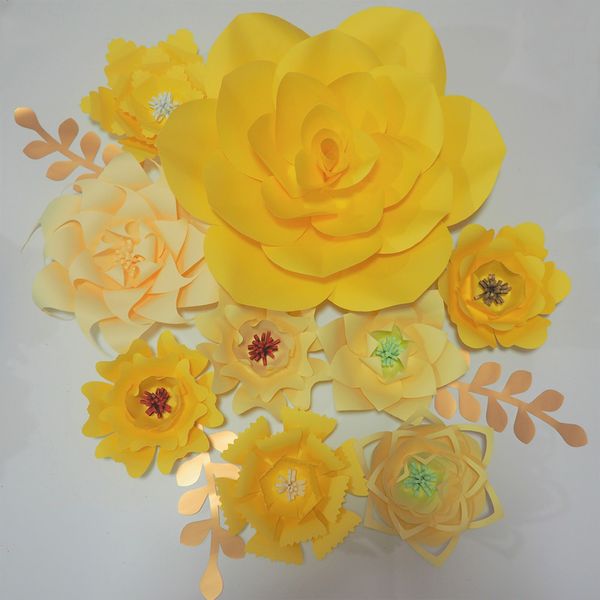 easy diy yellow 9pcs giant paper flowers backdrop + 3pcs leaves for wedding & event baby nursery artificial decorative flower
easy diy yellow 9pcs giant paper flowers backdrop + 3pcs leaves for wedding & event baby nursery artificial decorative flower