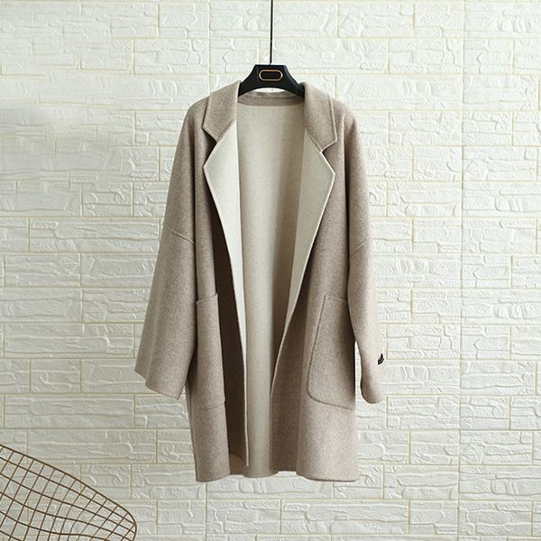 2018 100% real pure wool coat with big pocket luxury loose style design genuine wool overcoat women outwear ksr315, Black
2018 100% real pure wool coat with big pocket luxury loose style design genuine wool overcoat women outwear ksr315, Black