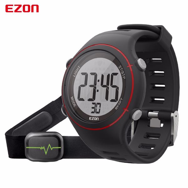ezon new men women sports wristwatch digital heart rate monitor outdoor running watch alarm chronograph with chest strap t037, Slivery;brown
ezon new men women sports wristwatch digital heart rate monitor outdoor running watch alarm chronograph with chest strap t037, Slivery;brown
