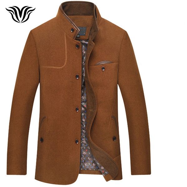 2018 winter new style business casual men's wool coat warm warm single row buckle stand collar wool coat camel navy, Black
2018 winter new style business casual men's wool coat warm warm single row buckle stand collar wool coat camel navy, Black