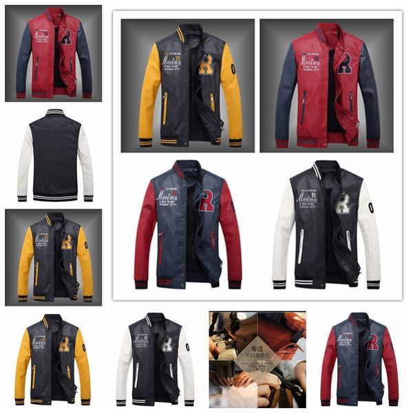 european-style autumn winter solid color long-sleeved zipper stand collar pocket pu leather packaging jacket. support mixed batch, Black;brown
european-style autumn winter solid color long-sleeved zipper stand collar pocket pu leather packaging jacket. support mixed batch, Black;brown
