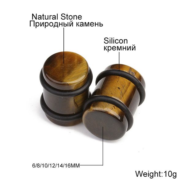xinyao 6-16mm natural stone ear plugs tunnels opals tiger eyes turquoises organic ear gauges expander women men body pircing, Black
xinyao 6-16mm natural stone ear plugs tunnels opals tiger eyes turquoises organic ear gauges expander women men body pircing, Black