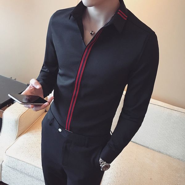 2018 spring england stripe shirt mature man striped striped korean men's casual long sleeve shirt men's youth new, White;black
2018 spring england stripe shirt mature man striped striped korean men's casual long sleeve shirt men's youth new, White;black