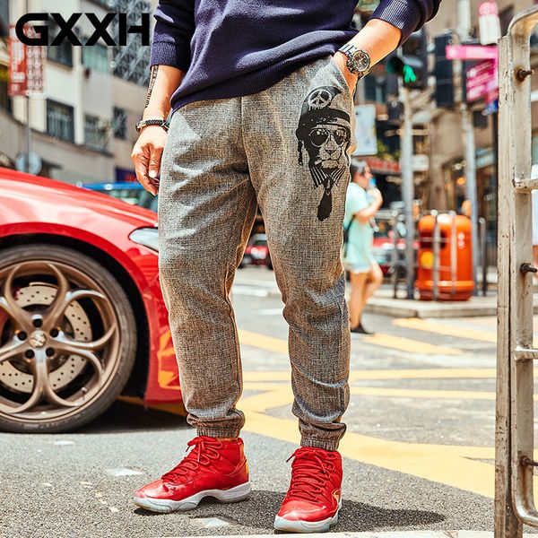 gxxh 2018 autumn winter fashion brand men's big size pants breathable fabric plus animal printed loose streetwear trousers gray, Black
gxxh 2018 autumn winter fashion brand men's big size pants breathable fabric plus animal printed loose streetwear trousers gray, Black
