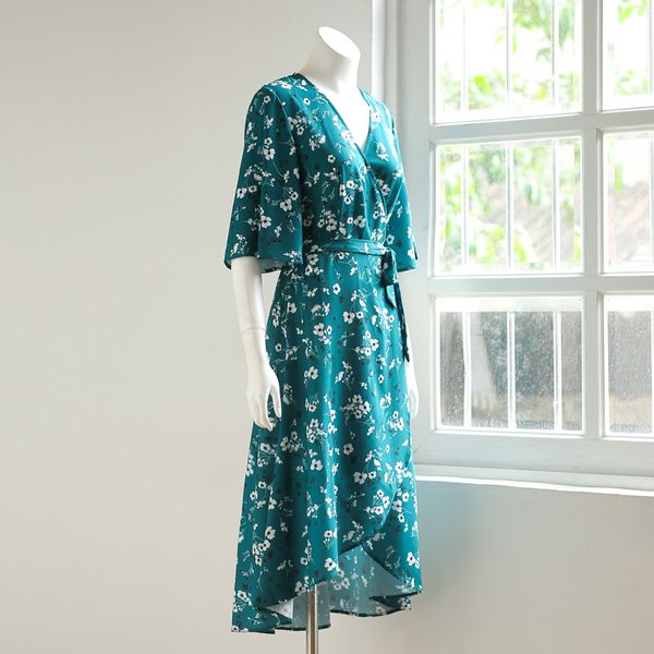 heliar bohemian warp dress printed casual loose holiday party long dresses elastic waist elegant summer autumn green vestidos, White;black
heliar bohemian warp dress printed casual loose holiday party long dresses elastic waist elegant summer autumn green vestidos, White;black