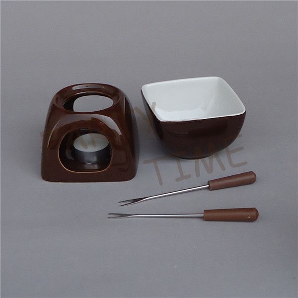 eco-friendly ceramic chocolate color fondue set square cheese tool warmer chocolate pot
eco-friendly ceramic chocolate color fondue set square cheese tool warmer chocolate pot