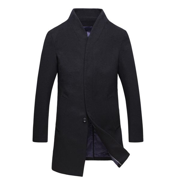 2018 men's autumn and winter woolen coat thickening fashion long woolen jacket men's casual fashion jackets men overcoat, Black
2018 men's autumn and winter woolen coat thickening fashion long woolen jacket men's casual fashion jackets men overcoat, Black