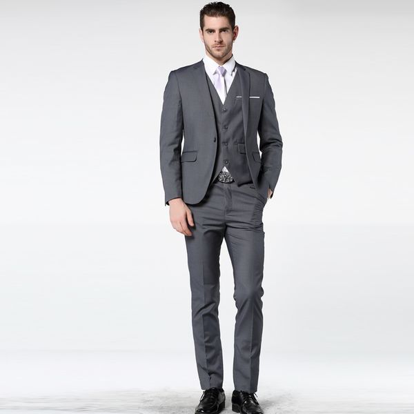 slim fit men suits business prom wear wedding groom tuxedos 3 pieces (jacket+pants+vest) bridegroom suits man blazer, Black;gray
slim fit men suits business prom wear wedding groom tuxedos 3 pieces (jacket+pants+vest) bridegroom suits man blazer, Black;gray