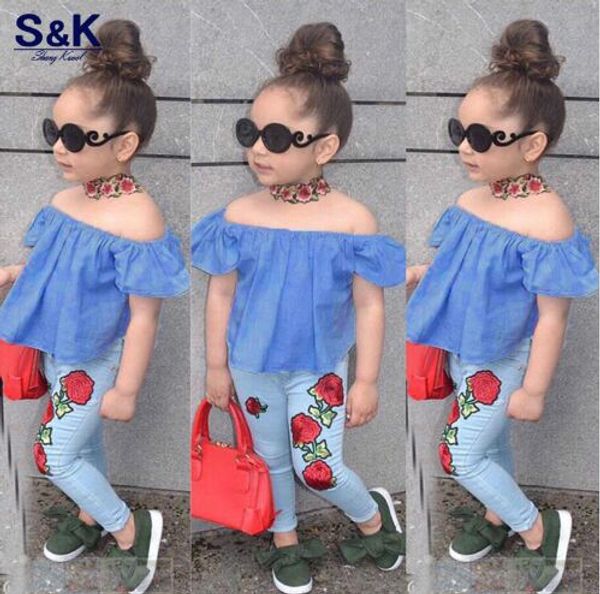 xt-323 summer children's fashion sets of clothes for girls 2 pcs blue & jeans for girls set for teens girls clothes set, White
xt-323 summer children's fashion sets of clothes for girls 2 pcs blue & jeans for girls set for teens girls clothes set, White