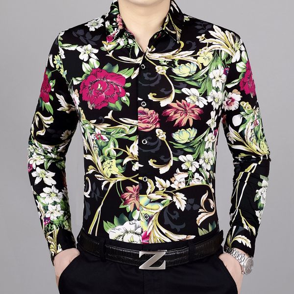 new 2018 autumn & spring men's floral printed clothes long sleeve male flowers printed dress shirts ing, White;black
new 2018 autumn & spring men's floral printed clothes long sleeve male flowers printed dress shirts ing, White;black