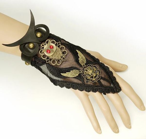 new european style retro personality black lace lady's bracelet export accessories owl gothic hand ornaments stylish classic elegance, Golden;silver
new european style retro personality black lace lady's bracelet export accessories owl gothic hand ornaments stylish classic elegance, Golden;silver