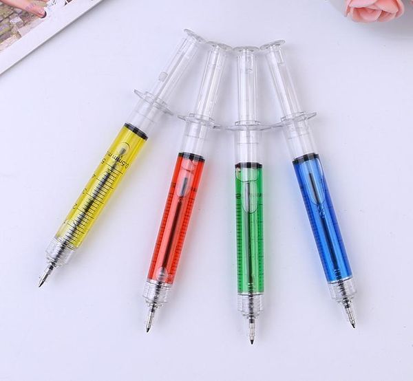 1000pcs Creative Ballpoint Pens Syringe Needle Ballpoint Pens Needle Ball Pen Trick Of Children's Toys For Students Sn1677