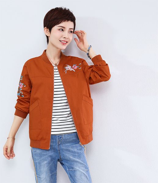 plus size 4xl short jackets for women brand 2018 autumn fashion stand collar embroidery casual outerwear coats women baseball jackets, Black;brown
plus size 4xl short jackets for women brand 2018 autumn fashion stand collar embroidery casual outerwear coats women baseball jackets, Black;brown