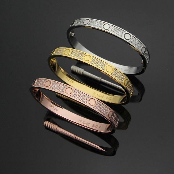 full with cz diamond brand love screw h bracelet women cuff cater love bracelets pulseira feminina bangles with original box, Black
full with cz diamond brand love screw h bracelet women cuff cater love bracelets pulseira feminina bangles with original box, Black