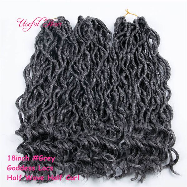 sell ombre color goddess locs hair marley braiding hair extensions 18inch crochet braids wave curly for women curl synthetic gift hook, Black
sell ombre color goddess locs hair marley braiding hair extensions 18inch crochet braids wave curly for women curl synthetic gift hook, Black