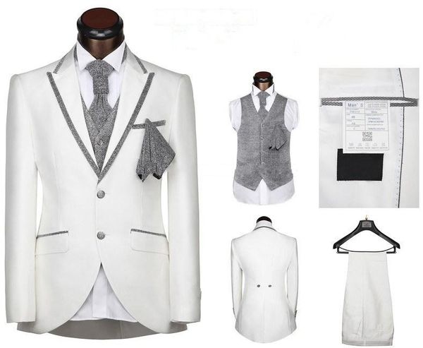 new design white groom tuxedos groomsmen blazer excellent peak lapel two button men business prom party suit(jacket+pants+tie+vest) no:944, Black;gray
new design white groom tuxedos groomsmen blazer excellent peak lapel two button men business prom party suit(jacket+pants+tie+vest) no:944, Black;gray