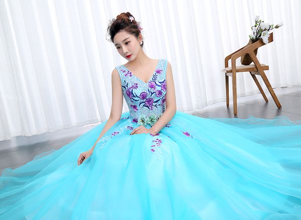 opzc color yarn princess blue new wedding dress 2018 v neck for party chorus host fleabane bitter stage studio p, White
opzc color yarn princess blue new wedding dress 2018 v neck for party chorus host fleabane bitter stage studio p, White