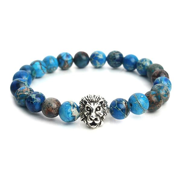 2018 bracelet classic natural stone blue beaded bracelets for men women friend animal lions distance bracelets, Black
2018 bracelet classic natural stone blue beaded bracelets for men women friend animal lions distance bracelets, Black