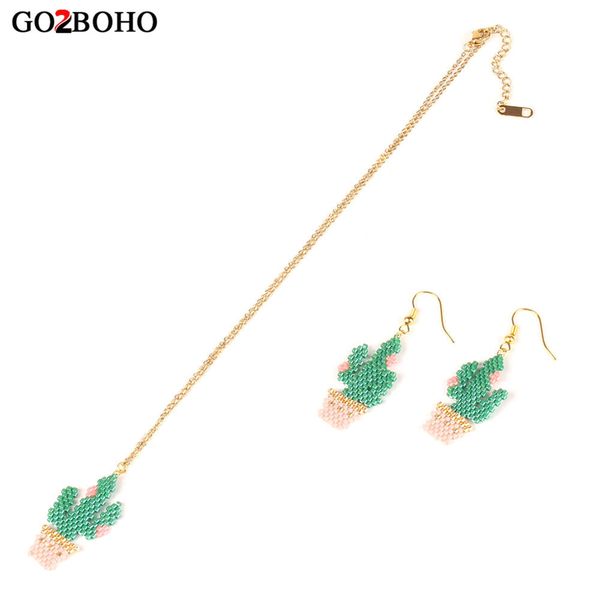 go2hobo dropshipping necklace earrings women jewelry set cactus shape japan miyuki seed beads green new jewelry sets her gifts, Silver
go2hobo dropshipping necklace earrings women jewelry set cactus shape japan miyuki seed beads green new jewelry sets her gifts, Silver
