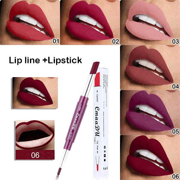 cmaadu lipstick lip liner 2 in 1 beauty pigment matte lipstic 6 colors waterproof and long-lasting dhl
cmaadu lipstick lip liner 2 in 1 beauty pigment matte lipstic 6 colors waterproof and long-lasting dhl