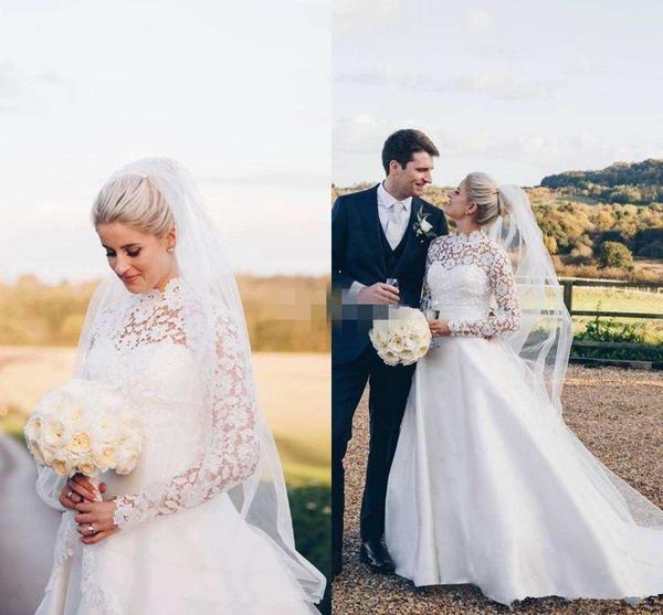 vintage lace wedding dresses with long sleeve 2018 modest high neck matte stain western county garden bridal wedding gown plus size, White
vintage lace wedding dresses with long sleeve 2018 modest high neck matte stain western county garden bridal wedding gown plus size, White