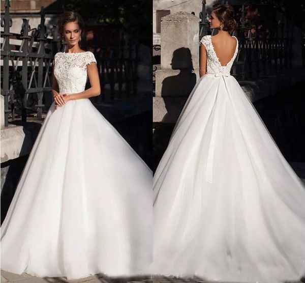 milla nova 2020 кружева свадебное платье бато короткие рукава backless зачистные кристалл sash поезд сада платья люкс с bow robe de mariage, White
milla nova 2020 кружева свадебное платье бато короткие рукава backless зачистные кристалл sash поезд сада платья люкс с bow robe de mariage, White