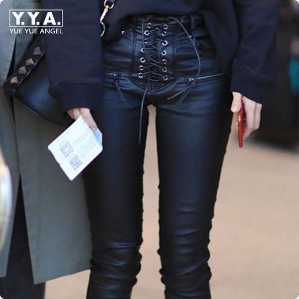 2018 summer fashion new pu leather women zipper lace up pants slim fit broeken woman roupas femininas pantalon femme black, Black;white
2018 summer fashion new pu leather women zipper lace up pants slim fit broeken woman roupas femininas pantalon femme black, Black;white