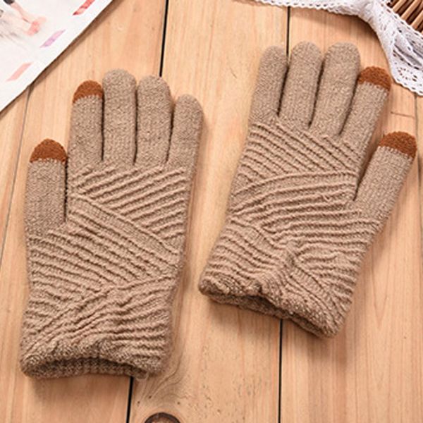 charming women gloves winter woolen knitted gloves touch screen mittens keep warm female winter full finger stripe, Blue;gray
charming women gloves winter woolen knitted gloves touch screen mittens keep warm female winter full finger stripe, Blue;gray