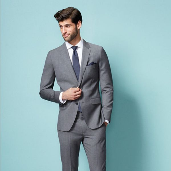 two buttons light grey wedding groom tuxedos notch lapel groomsmen mens dinner blazer suits (jacket+pants+tie) no:1787, Black;gray
two buttons light grey wedding groom tuxedos notch lapel groomsmen mens dinner blazer suits (jacket+pants+tie) no:1787, Black;gray