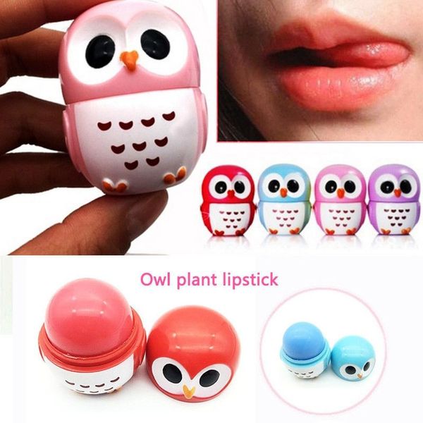 

Owl Moisturizing Lip Balm Natural Plant Fruit Embellish Sphere Chapstick Pop Cute Nutritious Lips Pomade Makeup