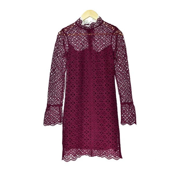 2018 france collar dress pure sleeves round women lace lady fall piece dresses one ms930 long color autumn cnupl, Black
2018 france collar dress pure sleeves round women lace lady fall piece dresses one ms930 long color autumn cnupl, Black
