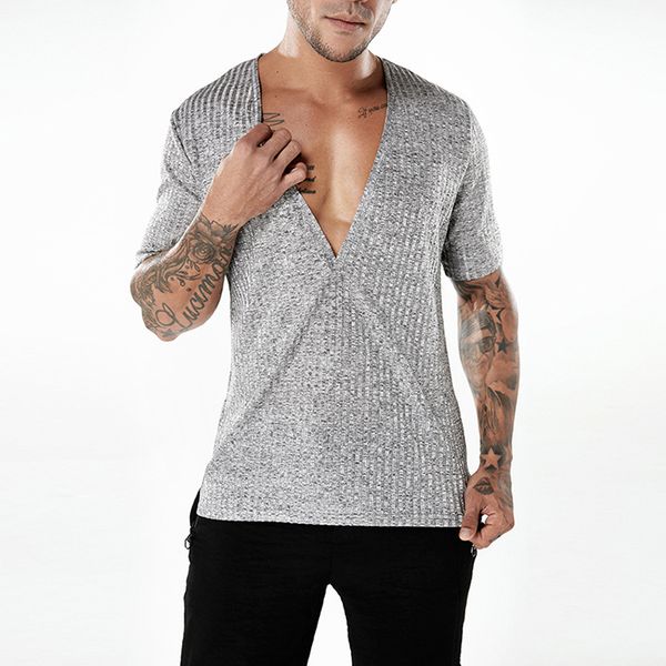 men's t-shirts hi-street men deep v tshirts male summer short sleeved cotton solid comfortable tees, White;black
men's t-shirts hi-street men deep v tshirts male summer short sleeved cotton solid comfortable tees, White;black