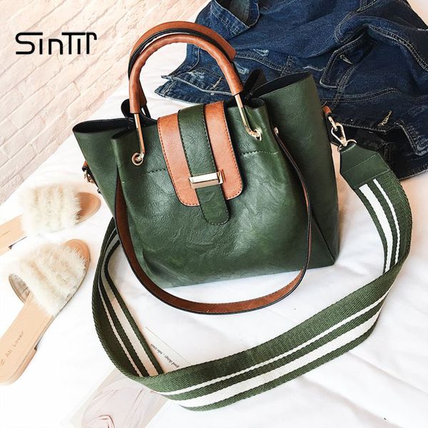 sintir wide strap bucket bags women pu leather large handbags causal tote ladies shoulder messenger bags
sintir wide strap bucket bags women pu leather large handbags causal tote ladies shoulder messenger bags