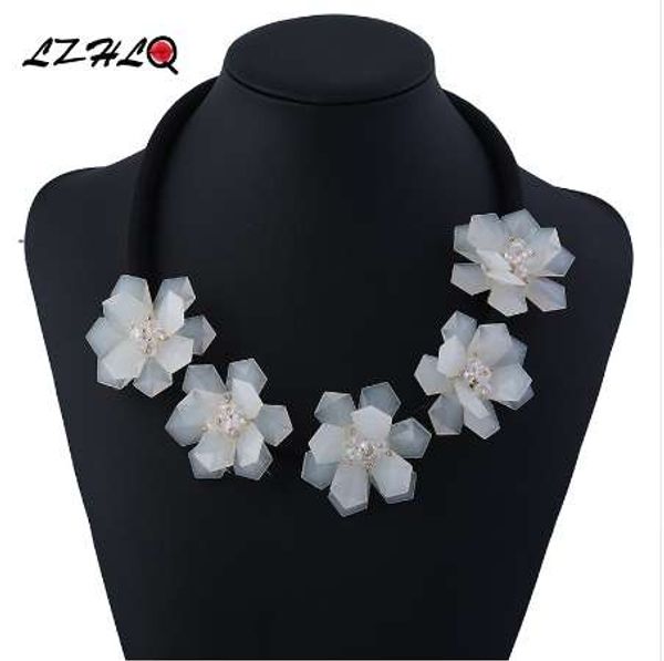 lzhlq romantic resin flowers choker statement necklace women jewelry 4 colors cloth rope baroque necklaces pendants collares, Blue;red
lzhlq romantic resin flowers choker statement necklace women jewelry 4 colors cloth rope baroque necklaces pendants collares, Blue;red