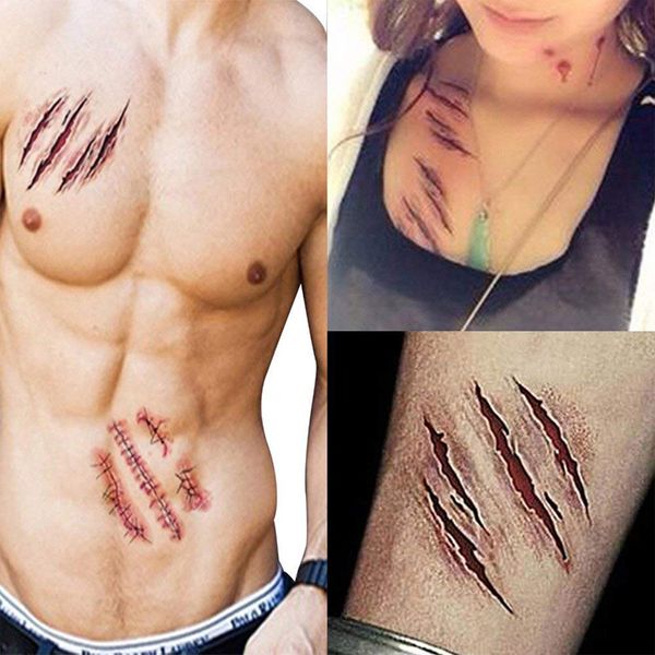 halloween zombie scar tattoos fake scars bloody costume makeup halloween decoration horror wound scary blood injury sticker
halloween zombie scar tattoos fake scars bloody costume makeup halloween decoration horror wound scary blood injury sticker