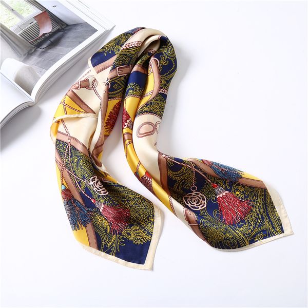 2018 new silk scarf women 70*70 square for lady multi-functional bag adornment scarves hijab, Blue;gray
2018 new silk scarf women 70*70 square for lady multi-functional bag adornment scarves hijab, Blue;gray
