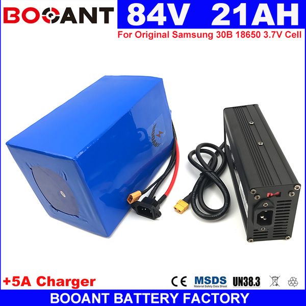 booant 84v 20ah e-bike lithium battery pack for original 18650 battery 23s 7p electric bicycle battery pack 2000w +5a charger
booant 84v 20ah e-bike lithium battery pack for original 18650 battery 23s 7p electric bicycle battery pack 2000w +5a charger