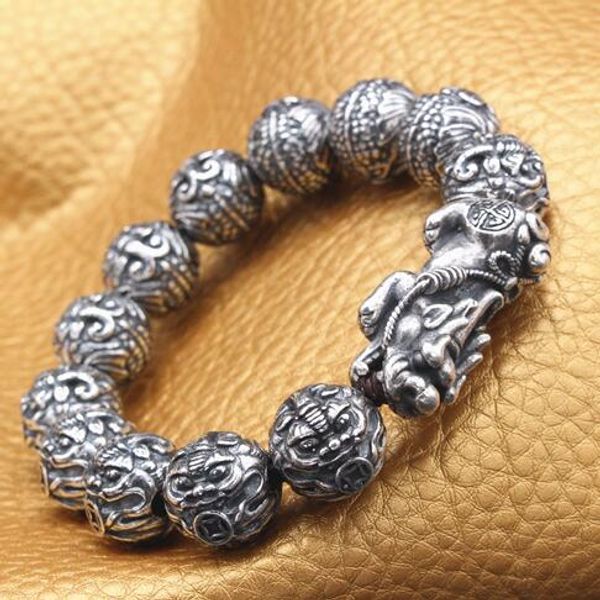 100% 999 silver lucky animal beads bracelet fengshui wealth pixiu beaded bracelet good luck, Black
100% 999 silver lucky animal beads bracelet fengshui wealth pixiu beaded bracelet good luck, Black